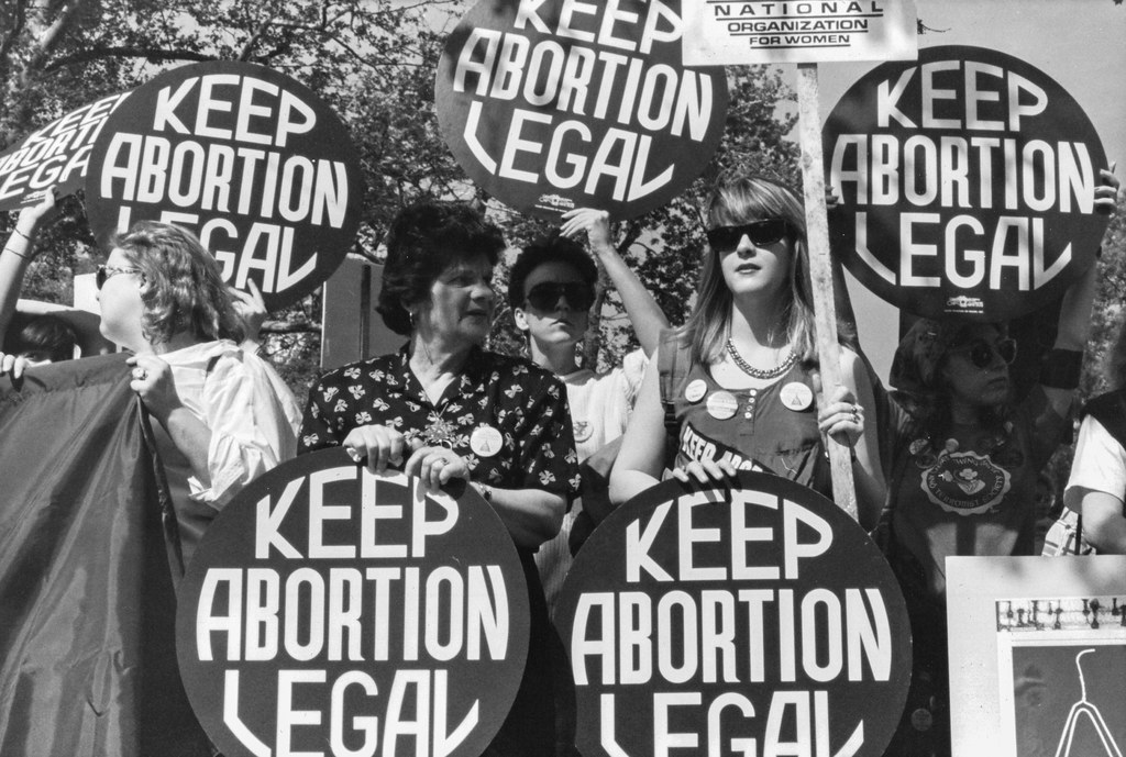 Lorie Shaull Pro-choice demonstrators outside the Supreme Court in 1989, Washington DC